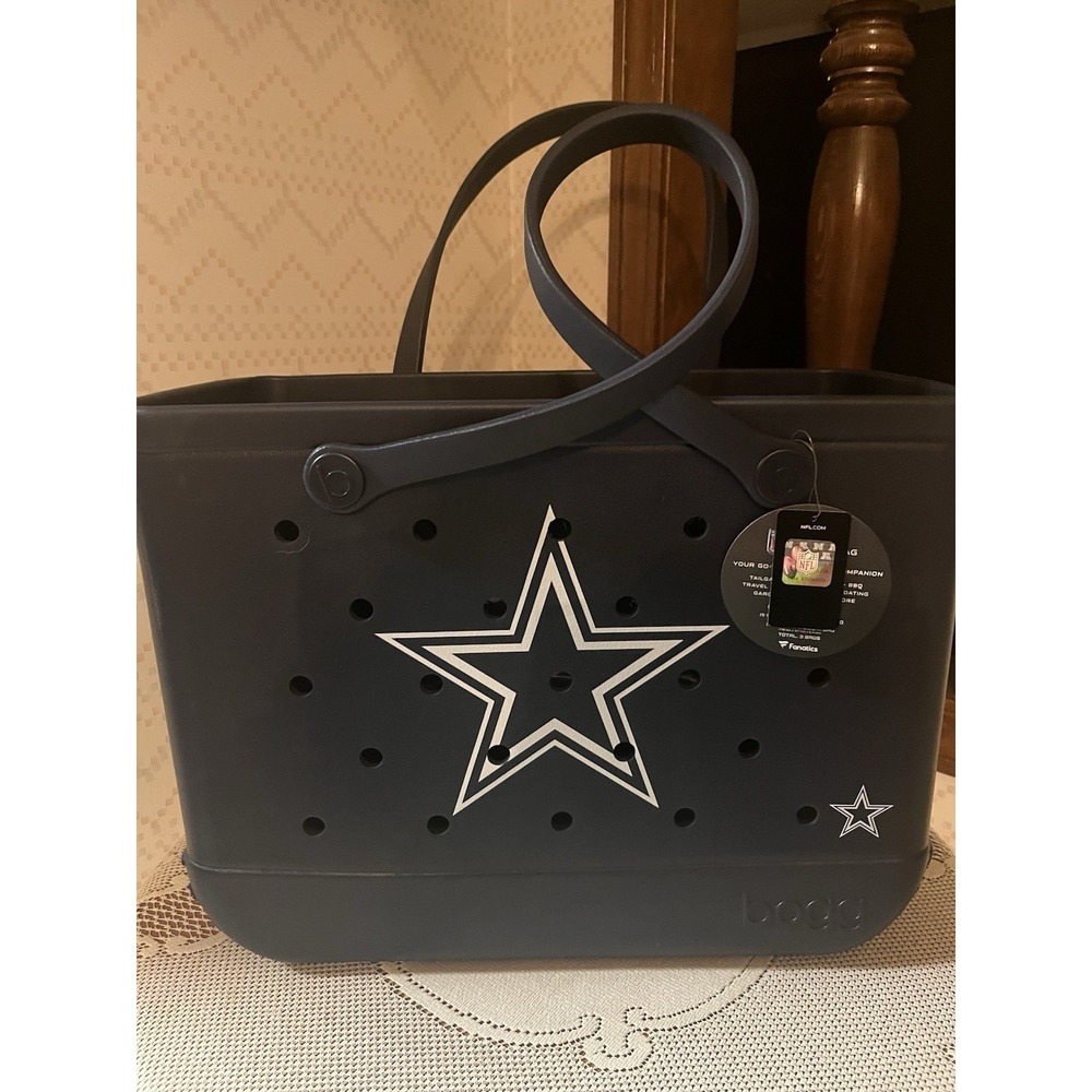NFL Dallas Cowboys Original Bogg Bag Large Plastic Tote Bag With Accessory Bags